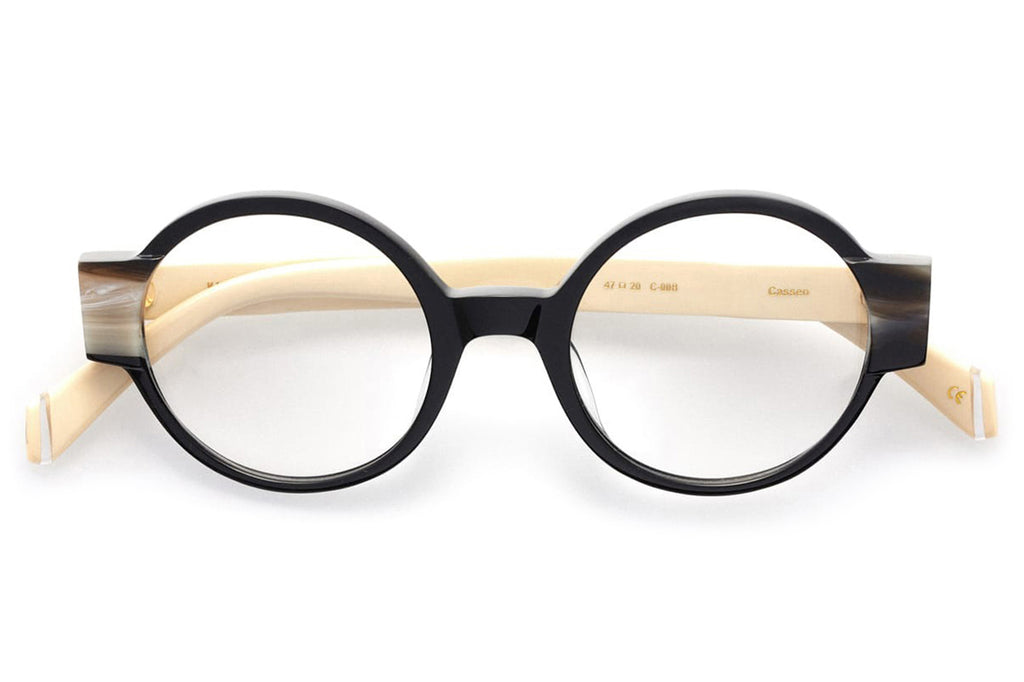 Kaleos Eyehunters - Cassen Eyeglasses Black/Havana Horn