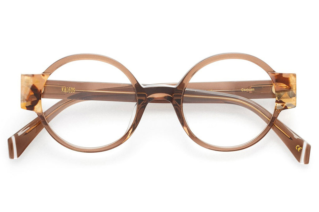 Kaleos Eyehunters - Cassen Eyeglasses Transparent Brown/Gold Tortoise