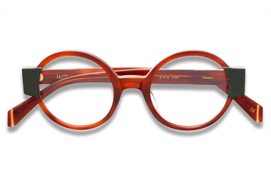 Kaleos Eyehunters - Cassen Eyeglasses Red Tortoise/Dark Green