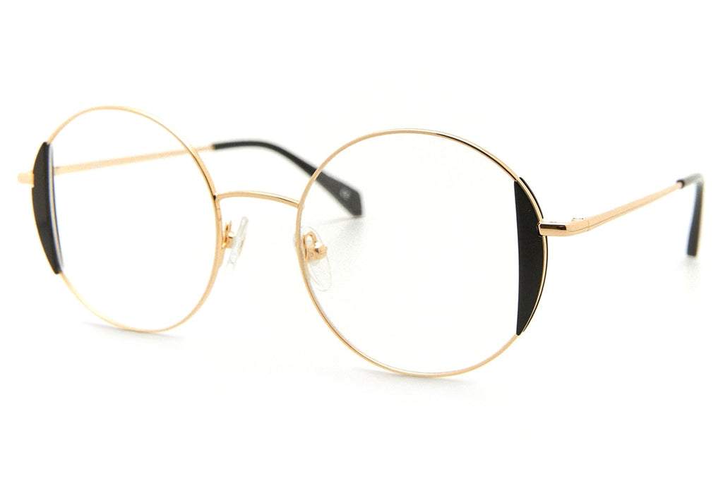Kaleos Eyehunters - Kass Eyeglasses Gold/Black