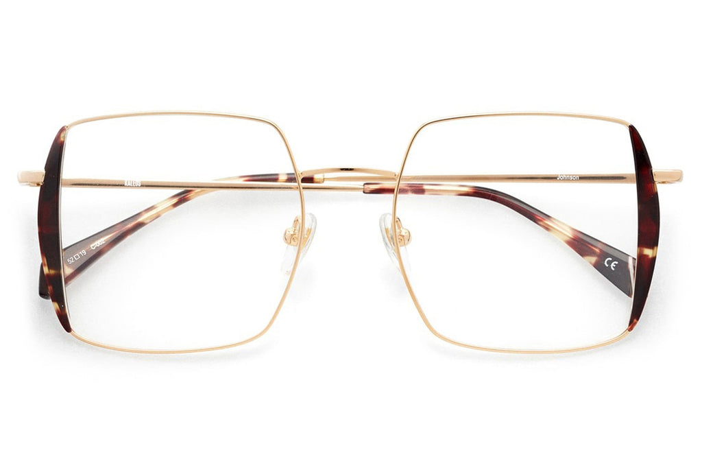 Kaleos Eyehunters - Johnson Eyeglasses Gold/Dark Tortoise