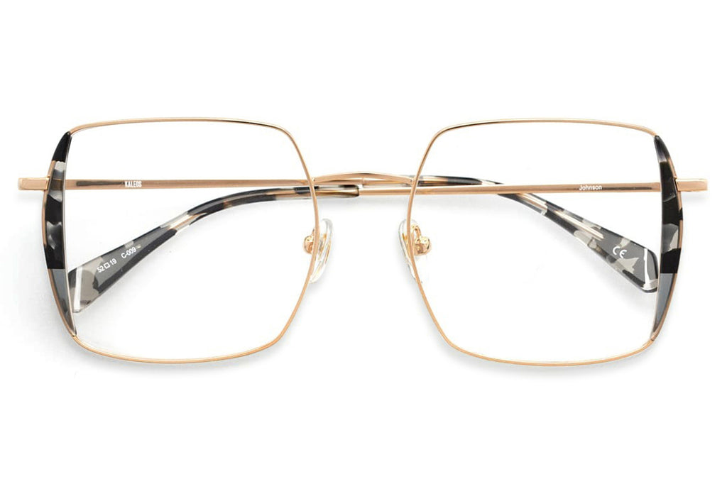 Kaleos Eyehunters - Johnson Eyeglasses Gold/Grey Tortoise