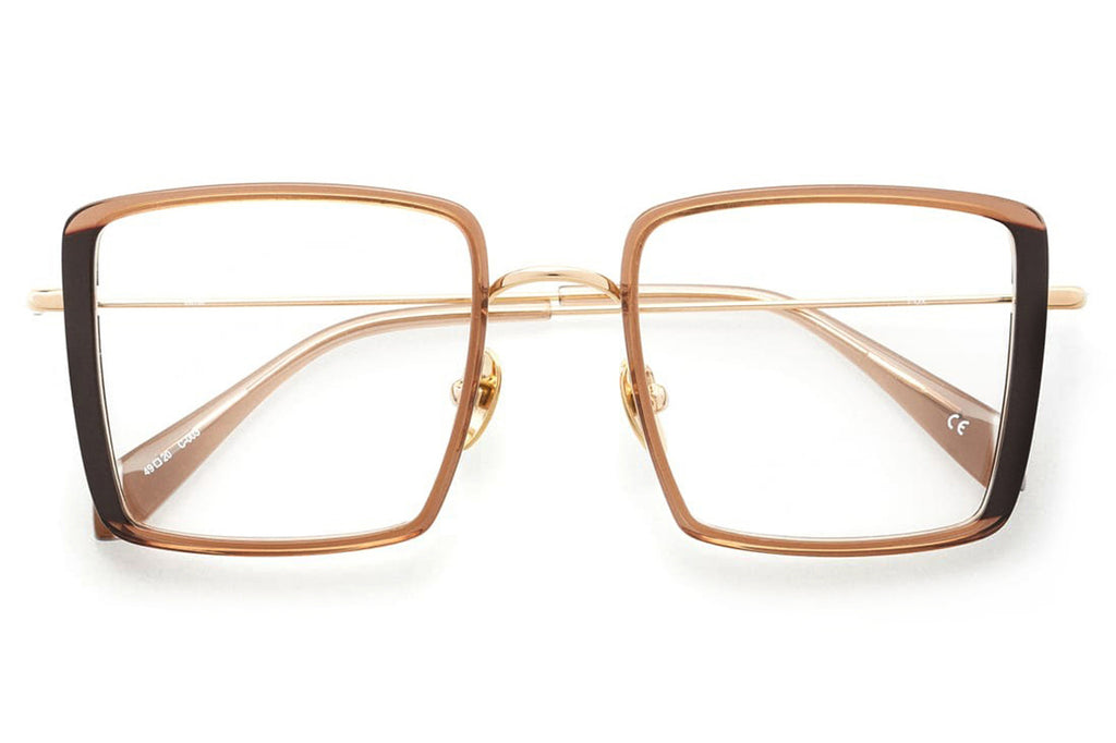 Kaleos Eyehunters - Fox Eyeglasses Transparent Brown/Dark Brown