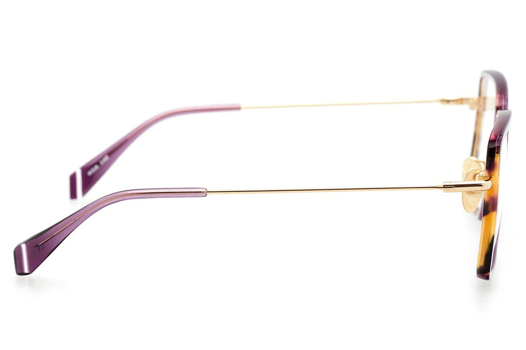 Kaleos Eyehunters - Fox Eyeglasses Purple/Brown Tortoise