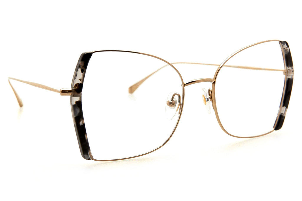 Kaleos Eyehunters - Kelly Eyeglasses Grey Tortoise/Gold