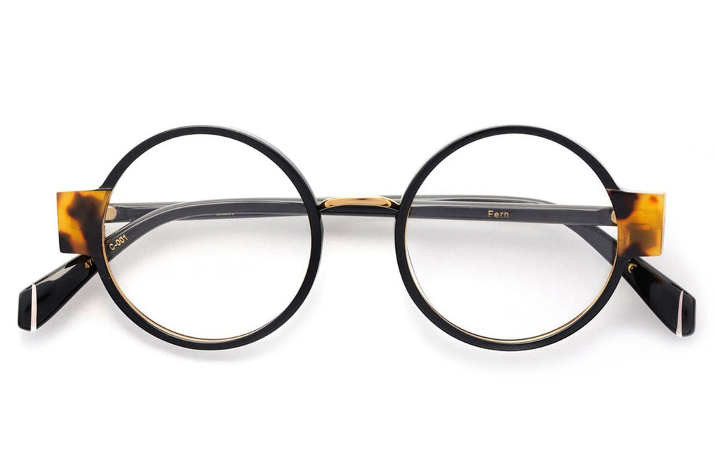 Kaleos Eyehunters - Fern Eyeglasses Black/Light Brown Tortoise