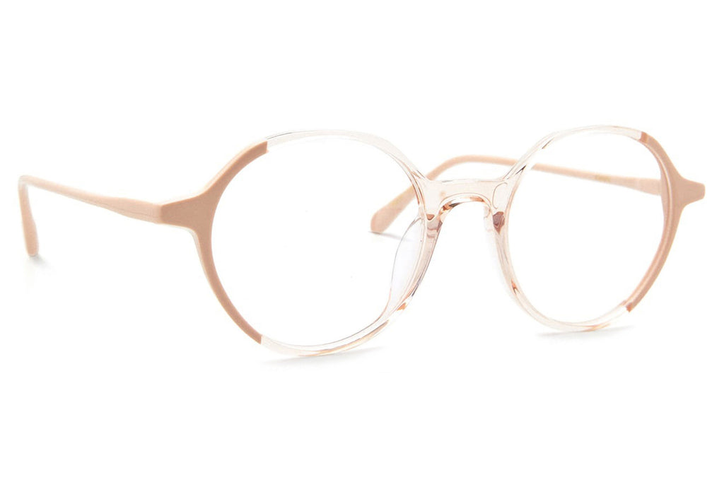Kaleos Eyehunters - Varela Eyeglasses Transparent Pink/Opaque Light Pink
