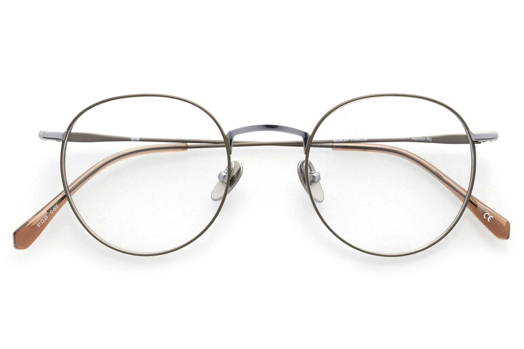 Kaleos Eyehunters - Hamilton Big Eyeglasses Olive/Silver