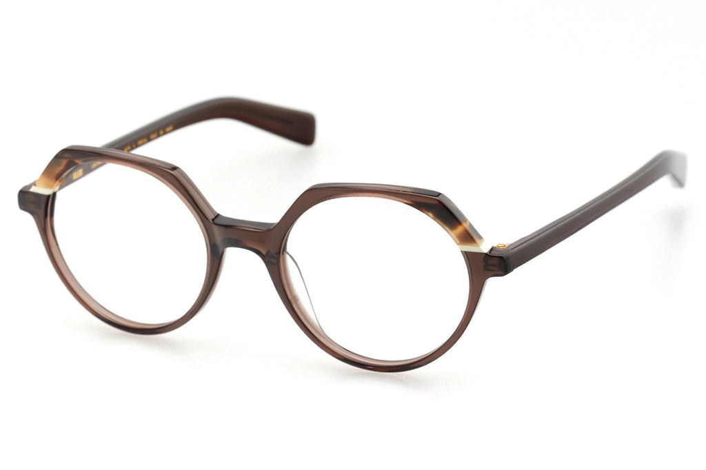 Kaleos Eyehunters - Hanson Eyeglasses Transparent Brown/Brown Tortoise