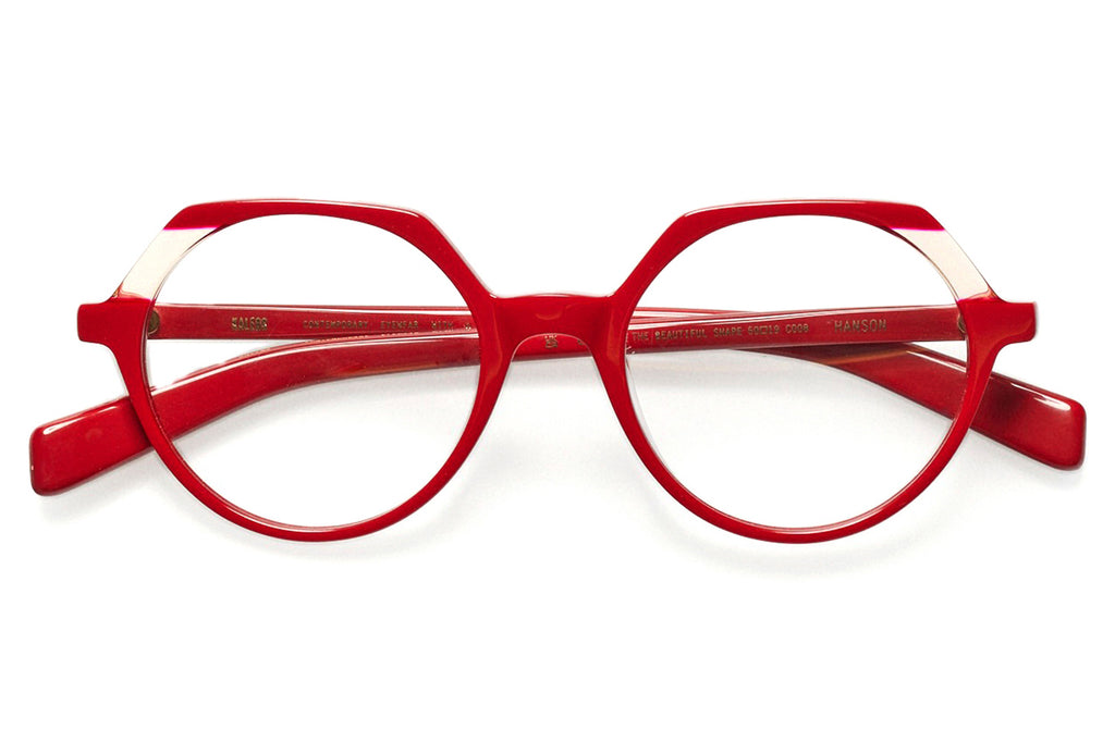 Kaleos Eyehunters - Hanson Eyeglasses Red/Champagne