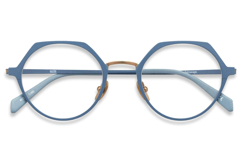 Kaleos Eyehunters - Selmanagic Eyeglasses Matte Light Blue/Gold