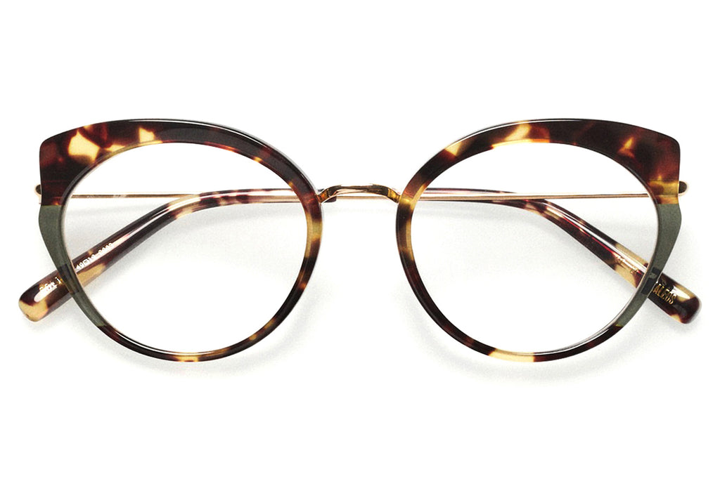 Kaleos Eyehunters - Solis Eyeglasses Dark Brown Tortoise/Transparent Grey