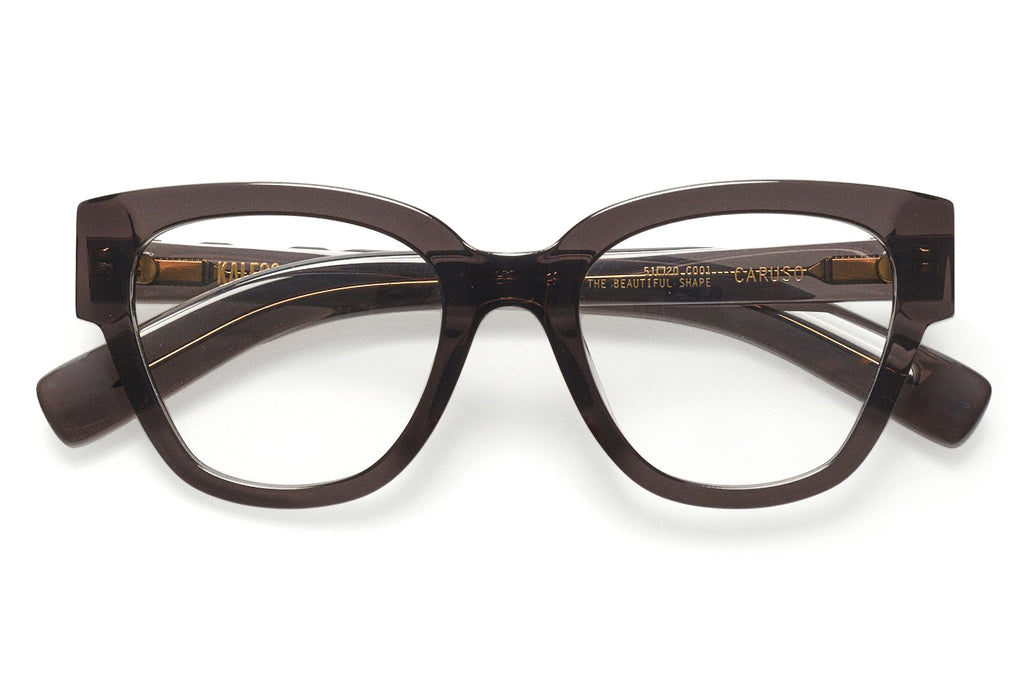 Kaleos Eyehunters - Caruso Eyeglasses Transparent Dark Brown
