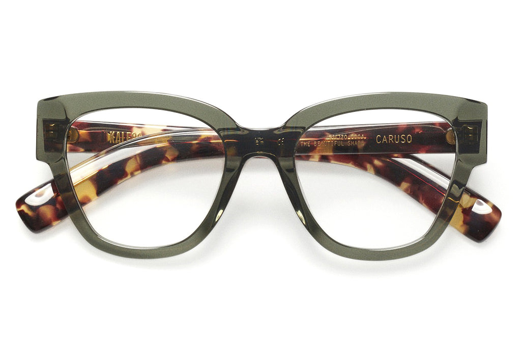 Kaleos Eyehunters - Caruso Eyeglasses Transparent Opaque Green