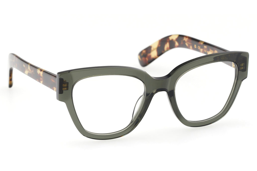 Kaleos Eyehunters - Caruso Eyeglasses Transparent Opaque Green