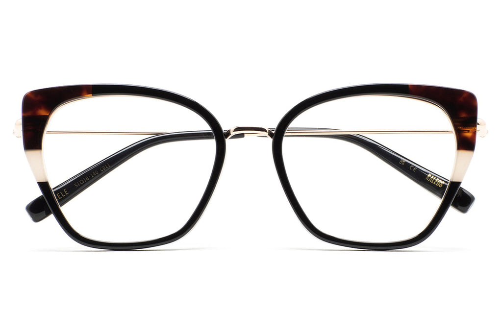 Kaleos Eyehunters - Steele Eyeglasses Black/Dark Brown Havana