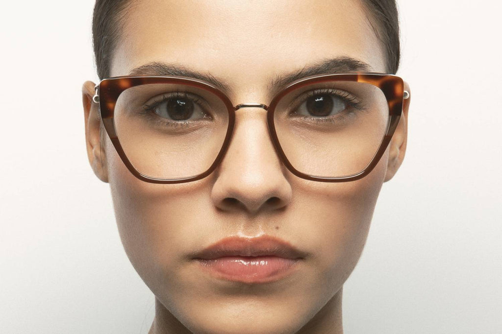 Kaleos Eyehunters - Steele Eyeglasses Translucent Brown/Brown Havana