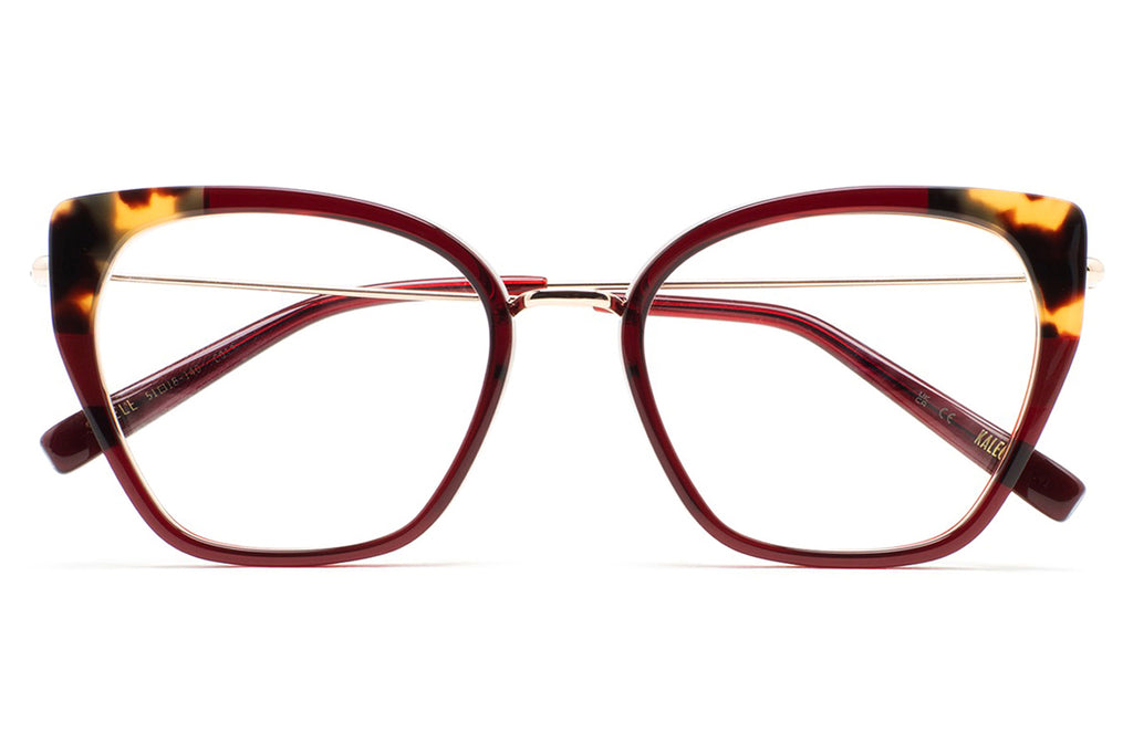 Kaleos Eyehunters - Steele Eyeglasses Transparent Burgundy/Brown Havana