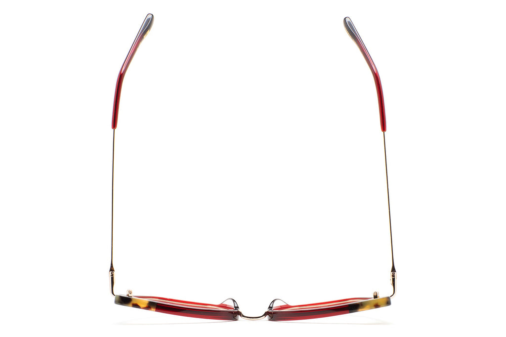 Kaleos Eyehunters - Steele Eyeglasses Transparent Burgundy/Brown Havana