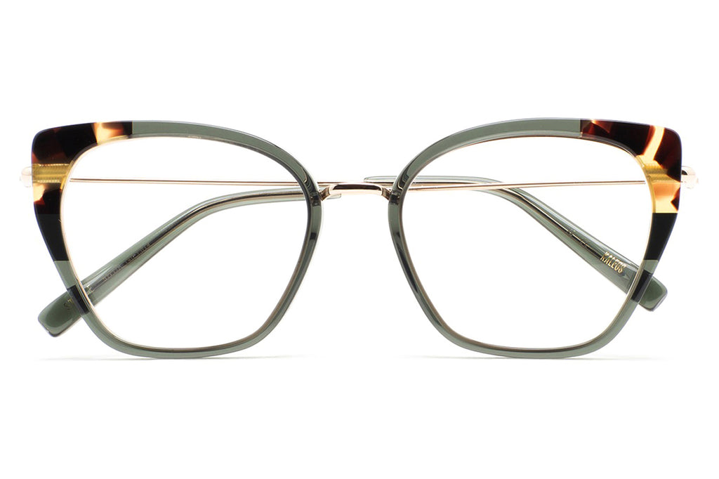 Kaleos Eyehunters - Steele Eyeglasses Transparent Green/Vintage Brown Havana