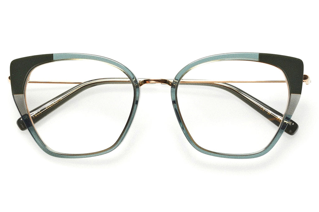 Kaleos Eyehunters - Steele Eyeglasses Transparent Opaque Green/Dark Green