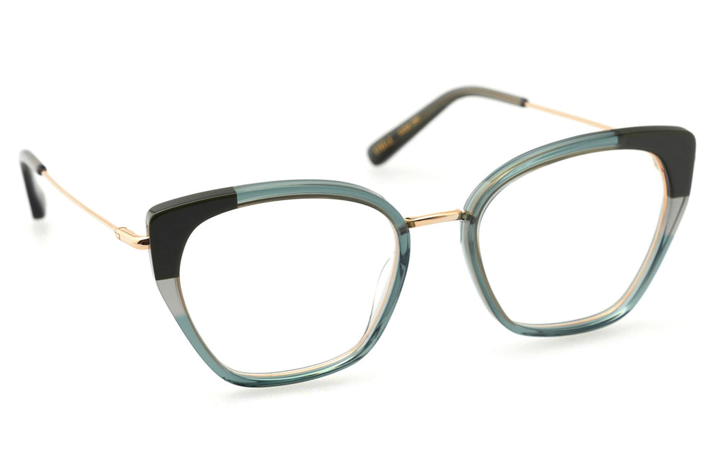 Kaleos Eyehunters - Steele Eyeglasses Transparent Opaque Green/Dark Green