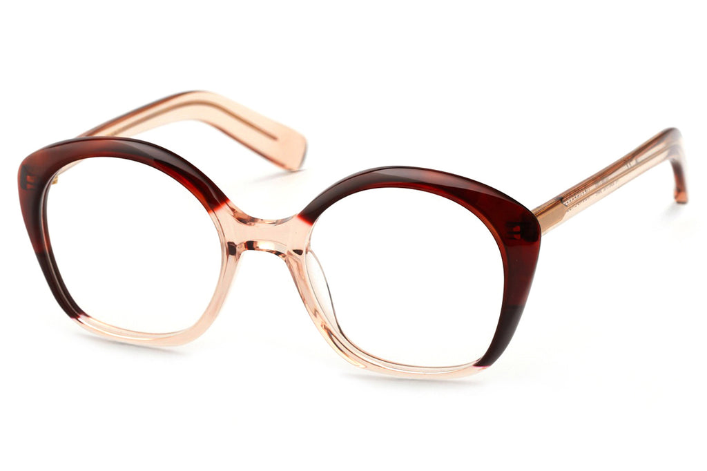 Kaleos Eyehunters - Weinberger Eyeglasses Transparent Pink/Garnet/Red