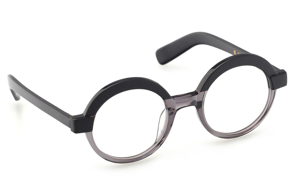 Kaleos Eyehunters - Ha Eyeglasses Opaque Black/Transparent Light Grey
