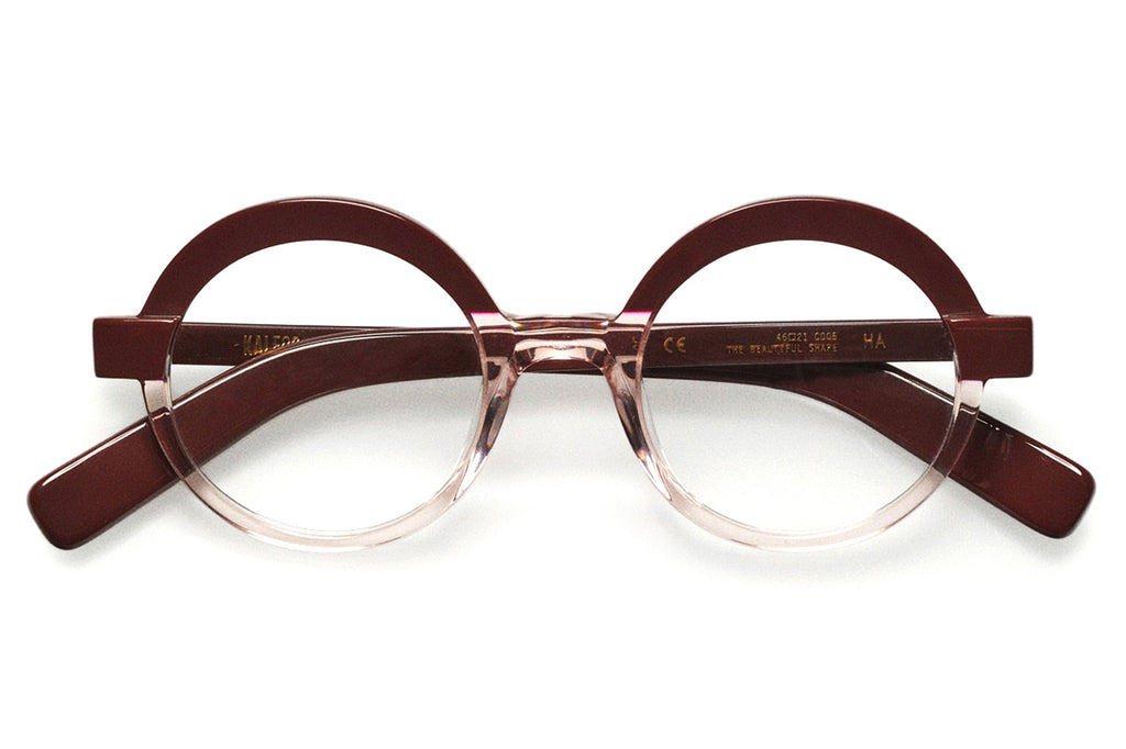 Kaleos Eyehunters - Ha Eyeglasses Opaque Garnet/Transparent Pink