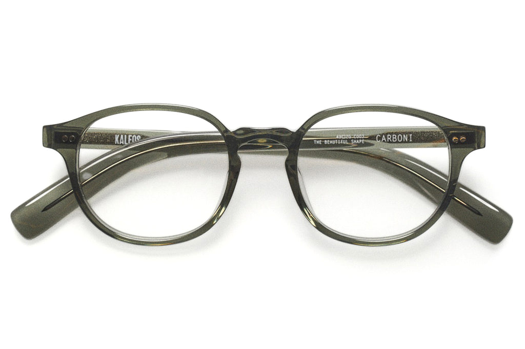 Kaleos Eyehunters - Carboni Eyeglasses Transparent Opaque Green