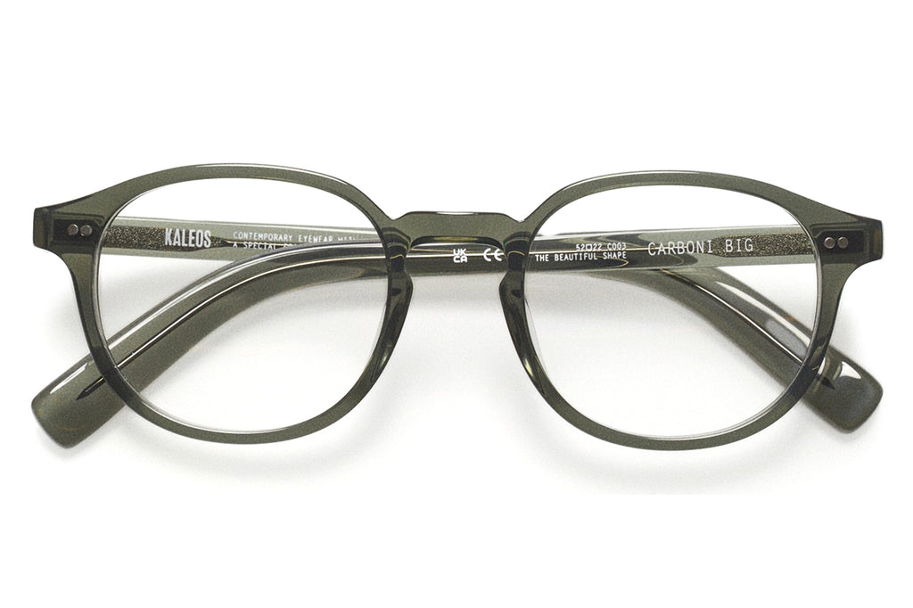 Kaleos Eyehunters - Carboni Big Eyeglasses Transparent Opaque Green