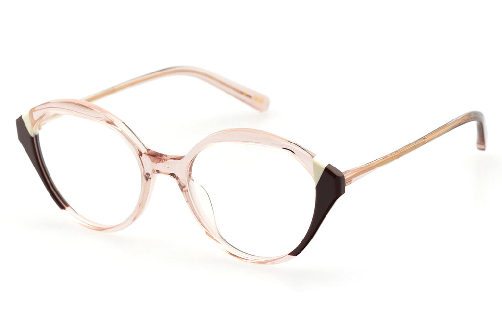 Kaleos Eyehunters - Duchesne Eyeglasses Light Pink/White/Garnet