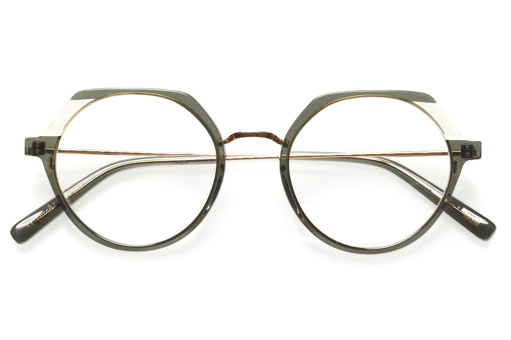 Kaleos Eyehunters - Eatenton Eyeglasses Opaque Green/Champagne