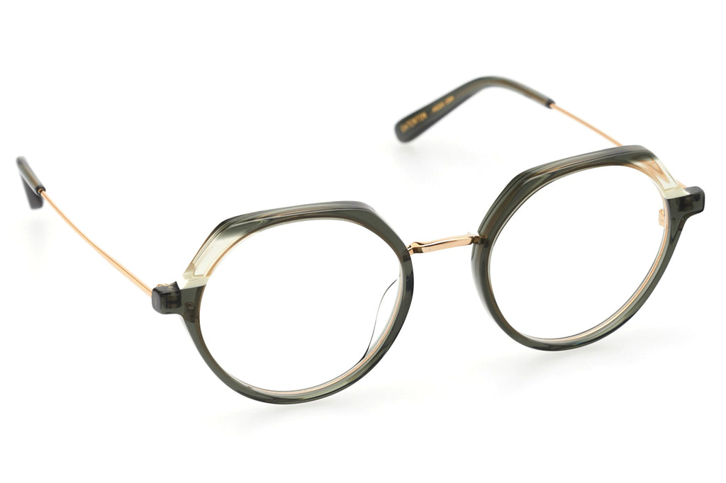 Kaleos Eyehunters - Eatenton Eyeglasses Opaque Green/Champagne