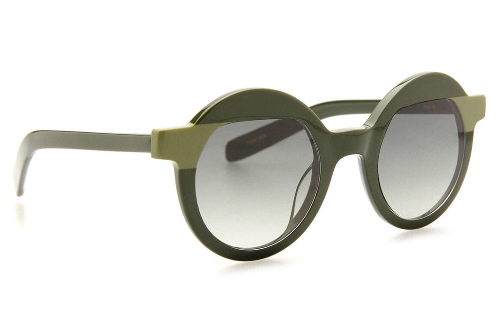 Kaleos Eyehunters - Pollitt Sunglasses Dark Green/Light Green