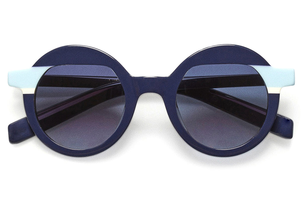 Kaleos Eyehunters - Pollitt Sunglasses Dark Blue/Porcelain Blue