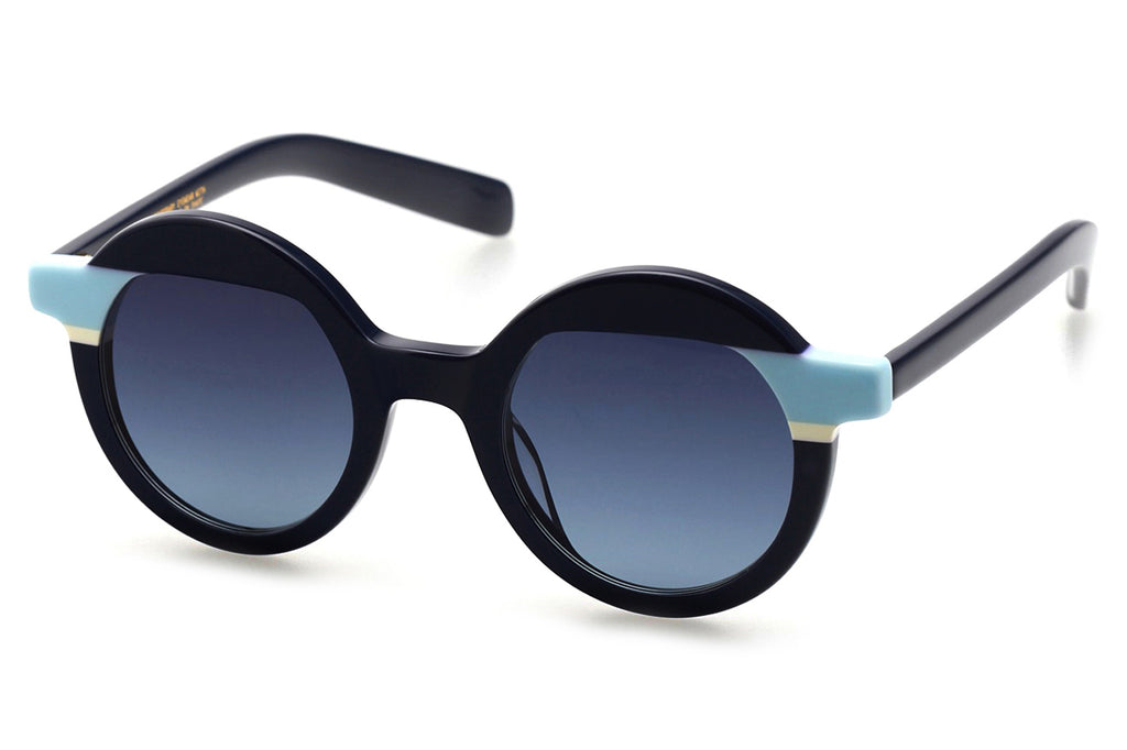 Kaleos Eyehunters - Pollitt Sunglasses Dark Blue/Porcelain Blue