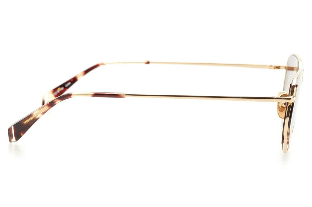 Kaleos Eyehunters - Rae Sunglasses Gold/Dark Brown Tortoise