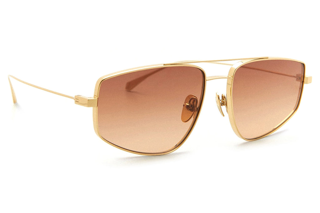 Kaleos Eyehunters - Bates Sunglasses Gold with Brown Lenses