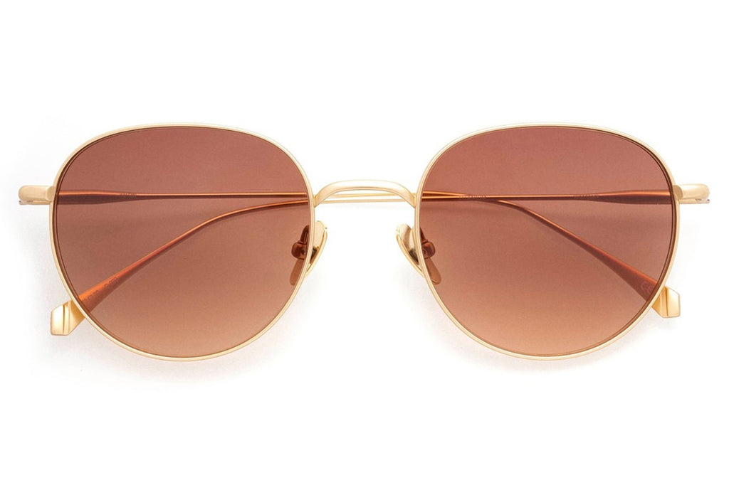 Kaleos Eyehunters - Woodcock Sunglasses Gold with Dark Amber Gradient Lenses