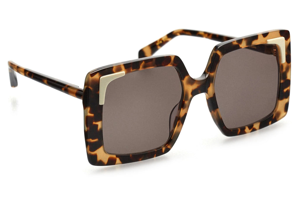 Kaleos Eyehunters - Creasey Sunglasses Brown Tortoise/Whte