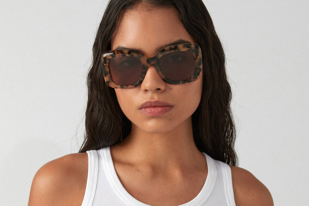 Kaleos Eyehunters - Grudet Sunglasses Monochrome Brown Havana