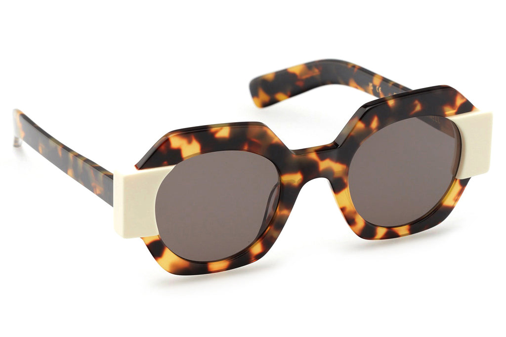 Kaleos Eyehunters - Darnell Sunglasses Brown Tortoise/White