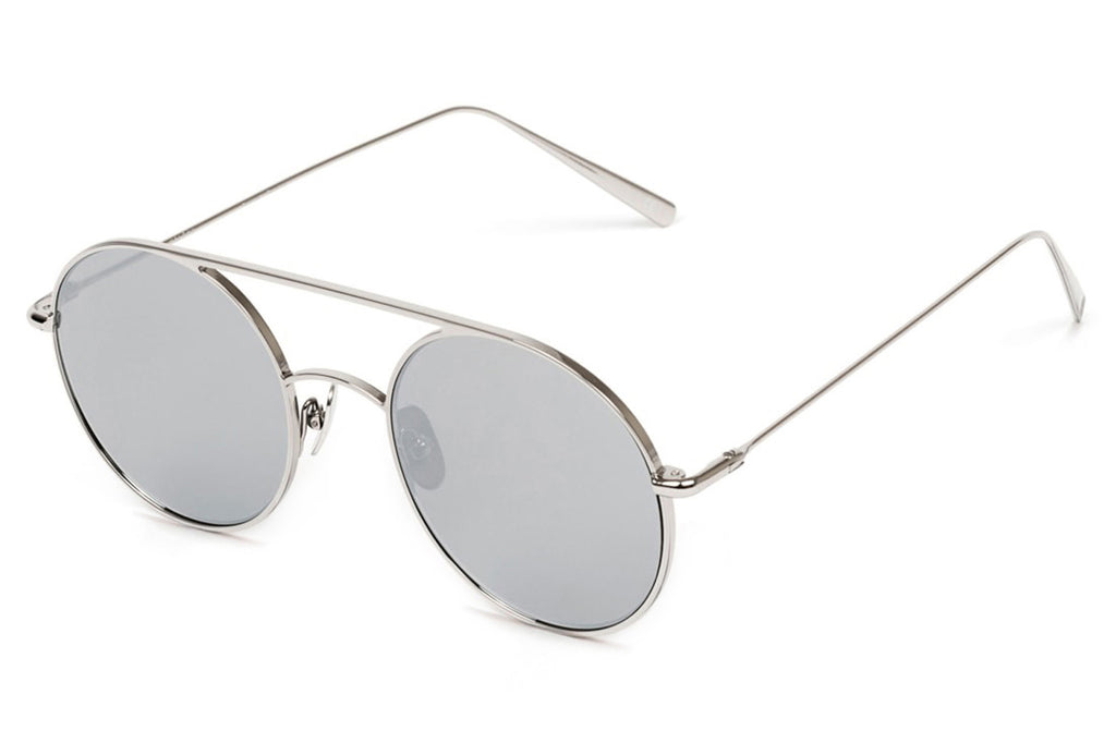 Kaleos Eyehunters - Borden Sunglasses Silver with Silver Mirror Lenses