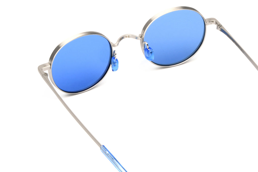 AKILA® Eyewear - Akila for the Beatles (A Side) Sunglasses Silver w/ Sky Blue Lenses