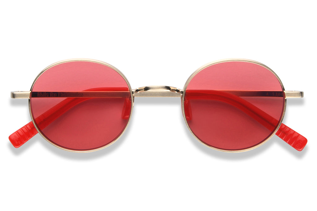 AKILA® Eyewear - Akila for the Beatles (A Side) Sunglasses Gold w/ Red Lenses