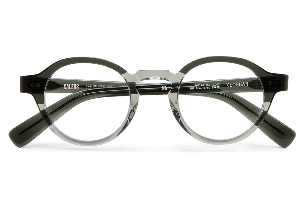 Kaleos Eyehunters - Keoghan Eyeglasses Transparent Grey/Transparent Green