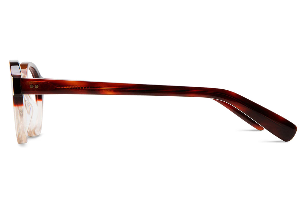 Kaleos Eyehunters - Keoghan Eyeglasses Transparent Light Beige/Dark Brown Tortoise