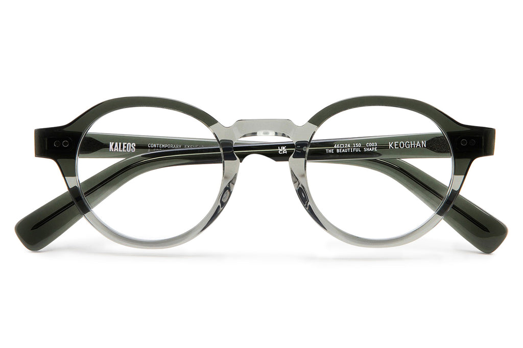 Kaleos Eyehunters - Keoghan Big Eyeglasses Transparent Grey/Transparent Green