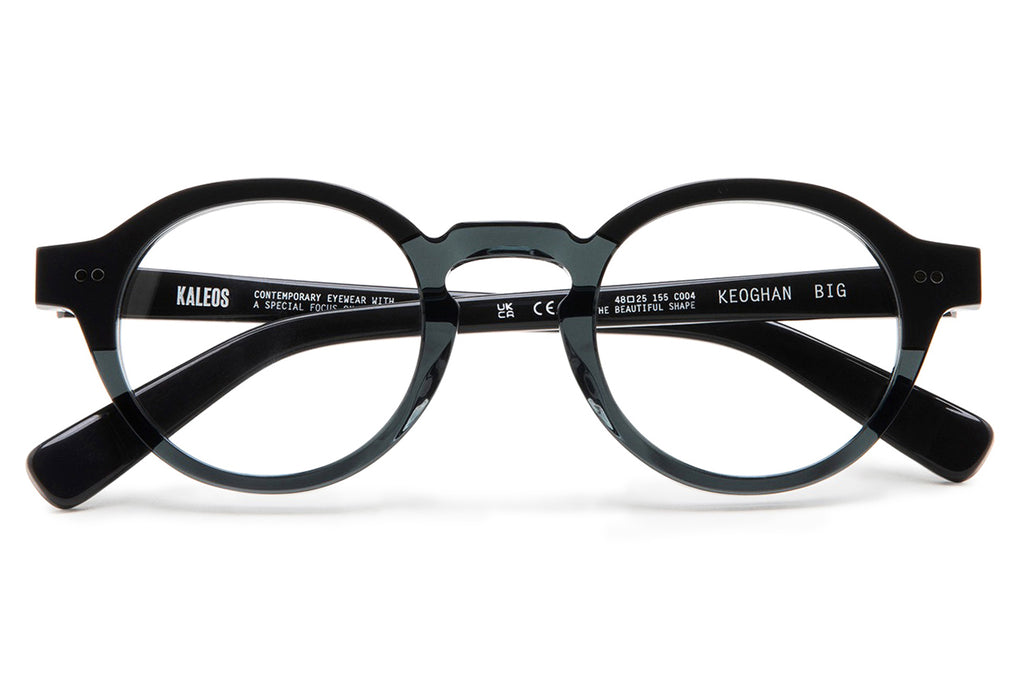 Kaleos Eyehunters - Keoghan Big Eyeglasses Transparent Greyish Green/Dark Grey